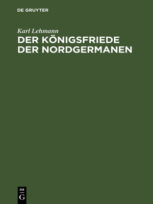 cover image of Der Königsfriede der Nordgermanen